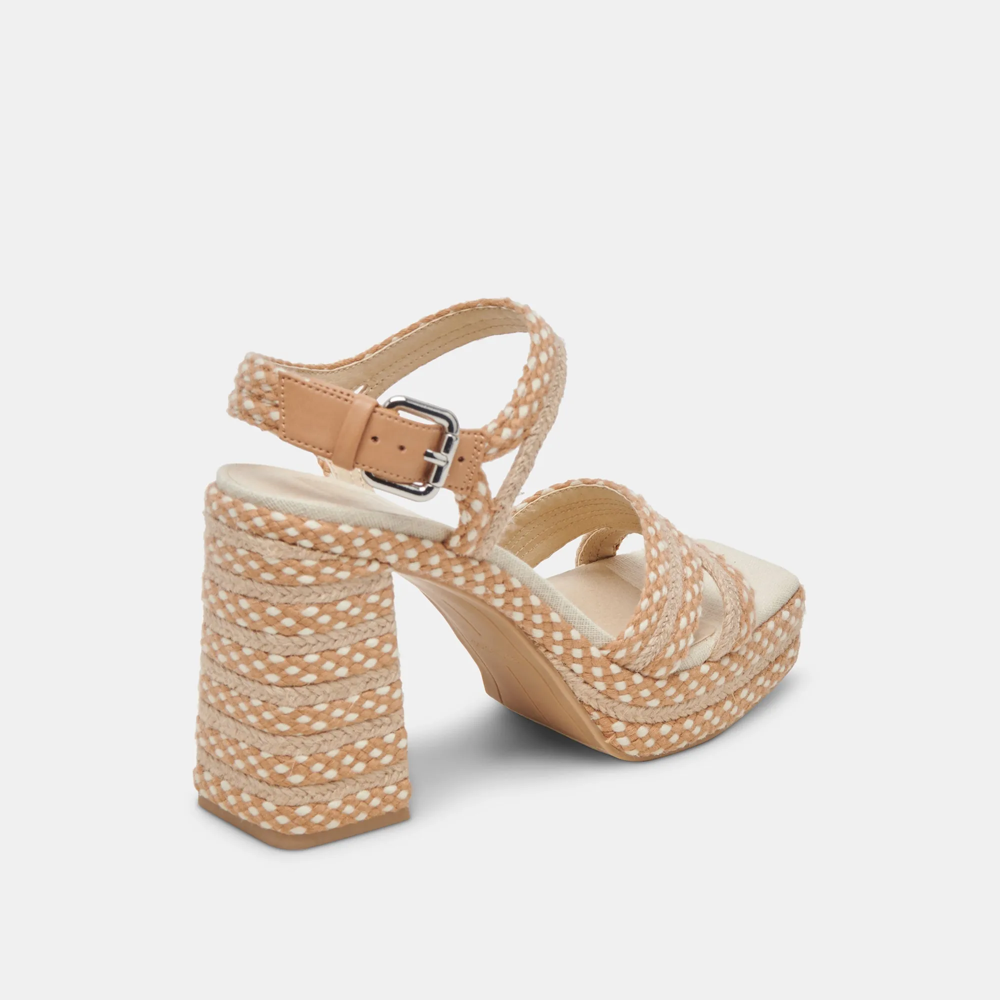 ARNELA HEELS NATURAL MULTI WOVEN