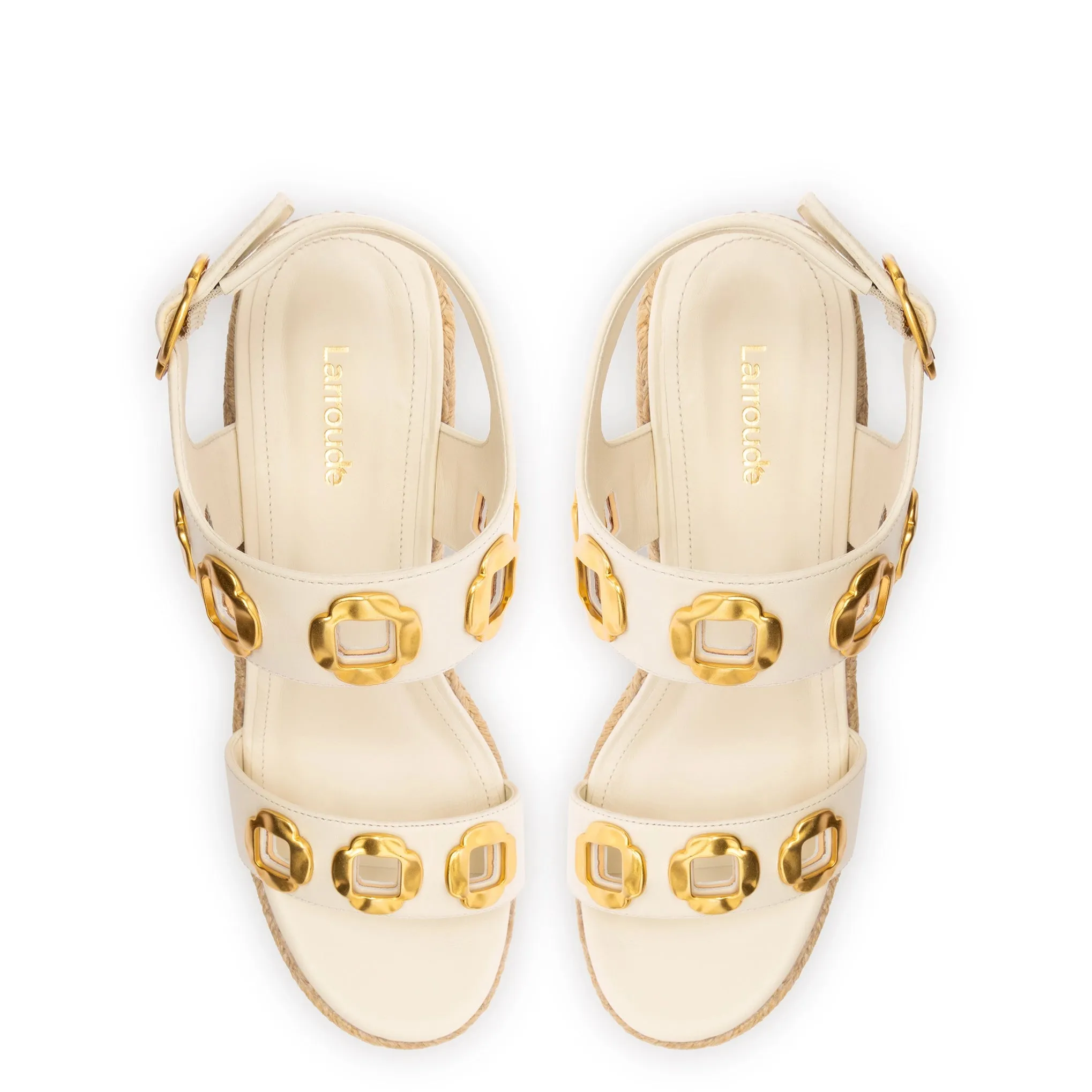 Milan Espadrille In Ivory Leather