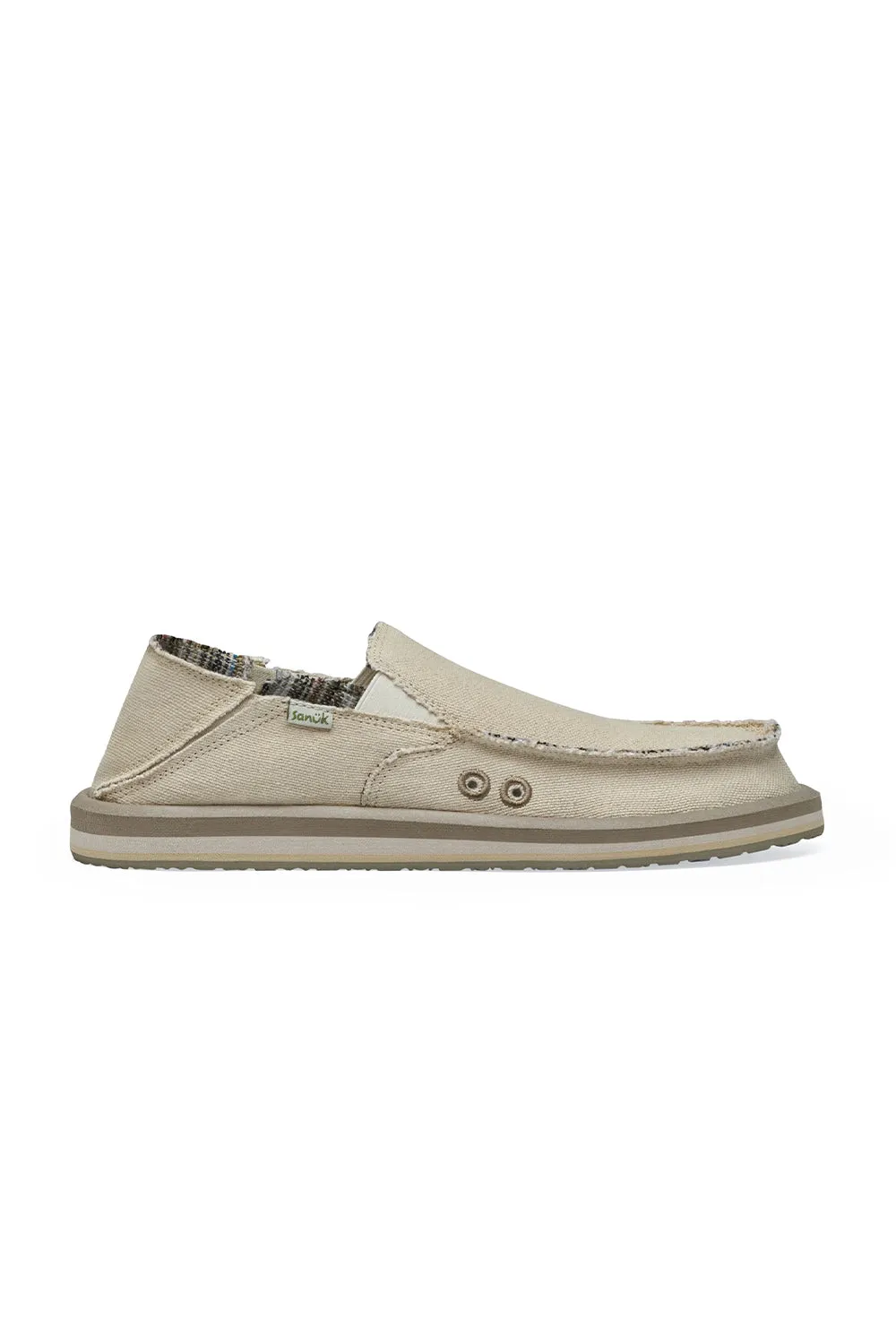 Sanuk Mens Vagabond ST Hemp Slip on