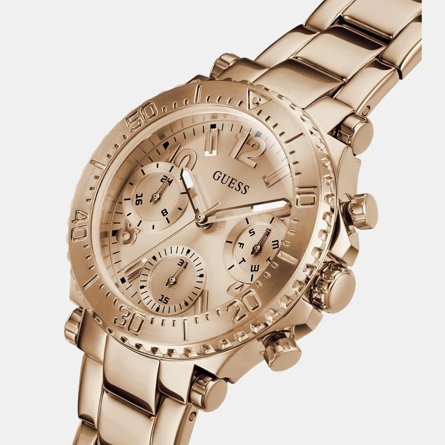 Women's Cosmic Rose Gold Stainless Steel Chronograph Watch GW0465L2